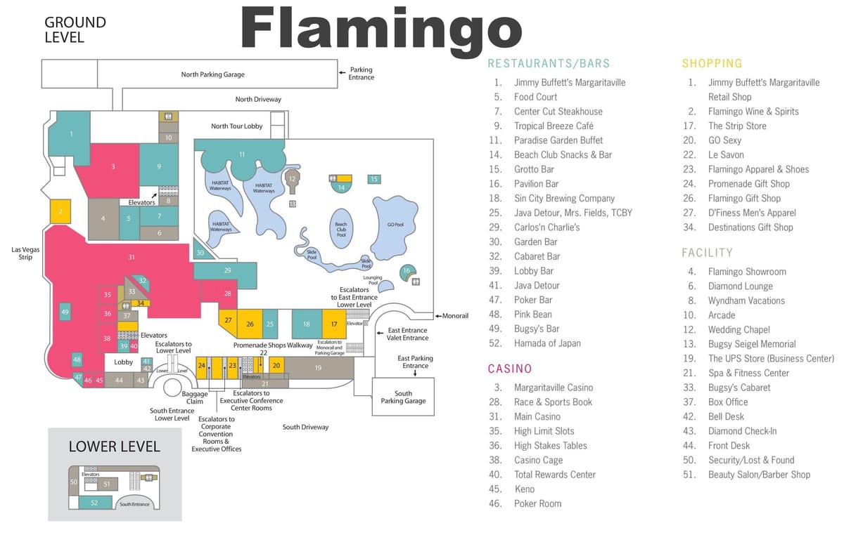 carte de Flamingo Las Vegas