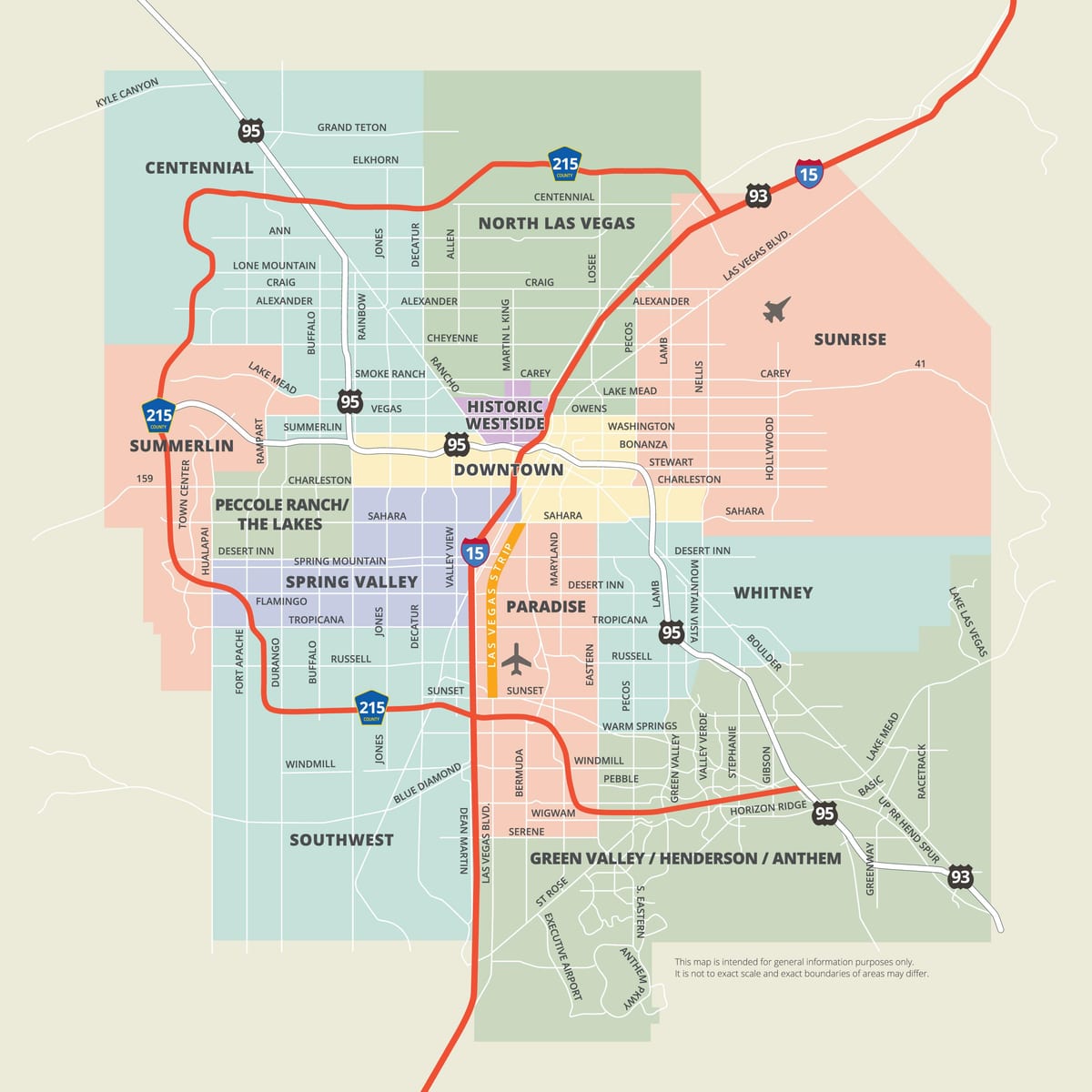 la carte de Las Vegas, nv