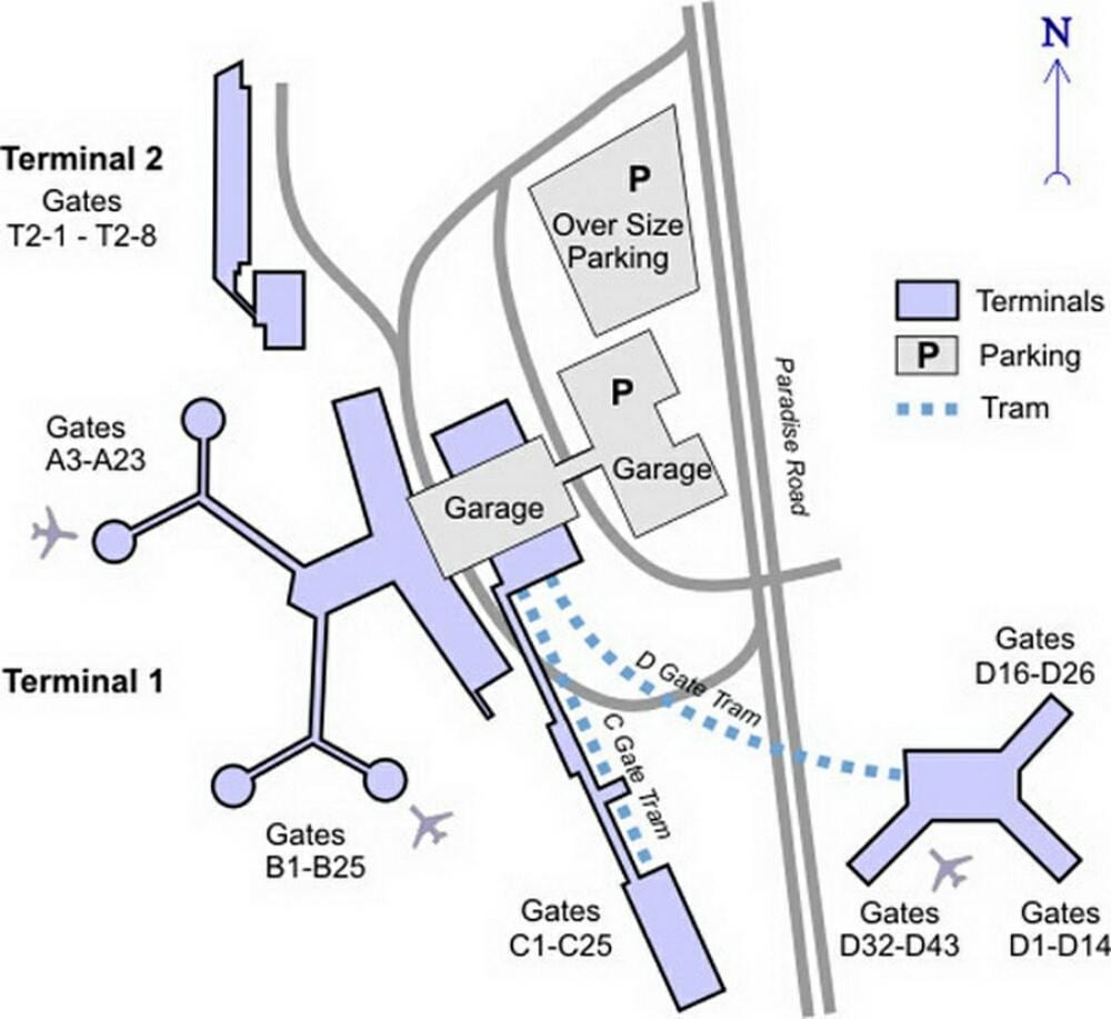 McCarran airport terminal carte