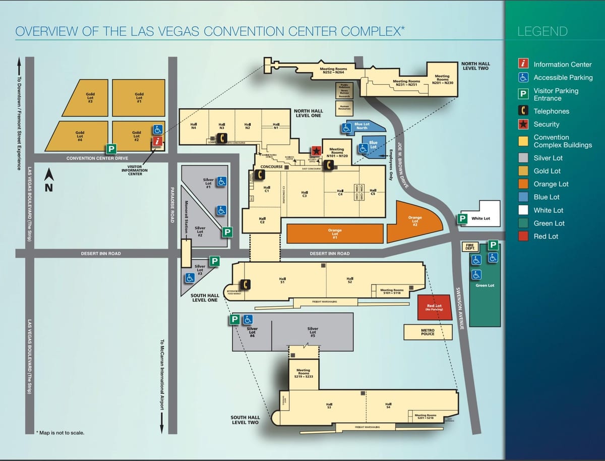 la carte de Las Vegas convention center