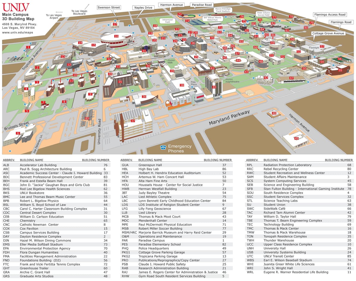 carte de UNLV